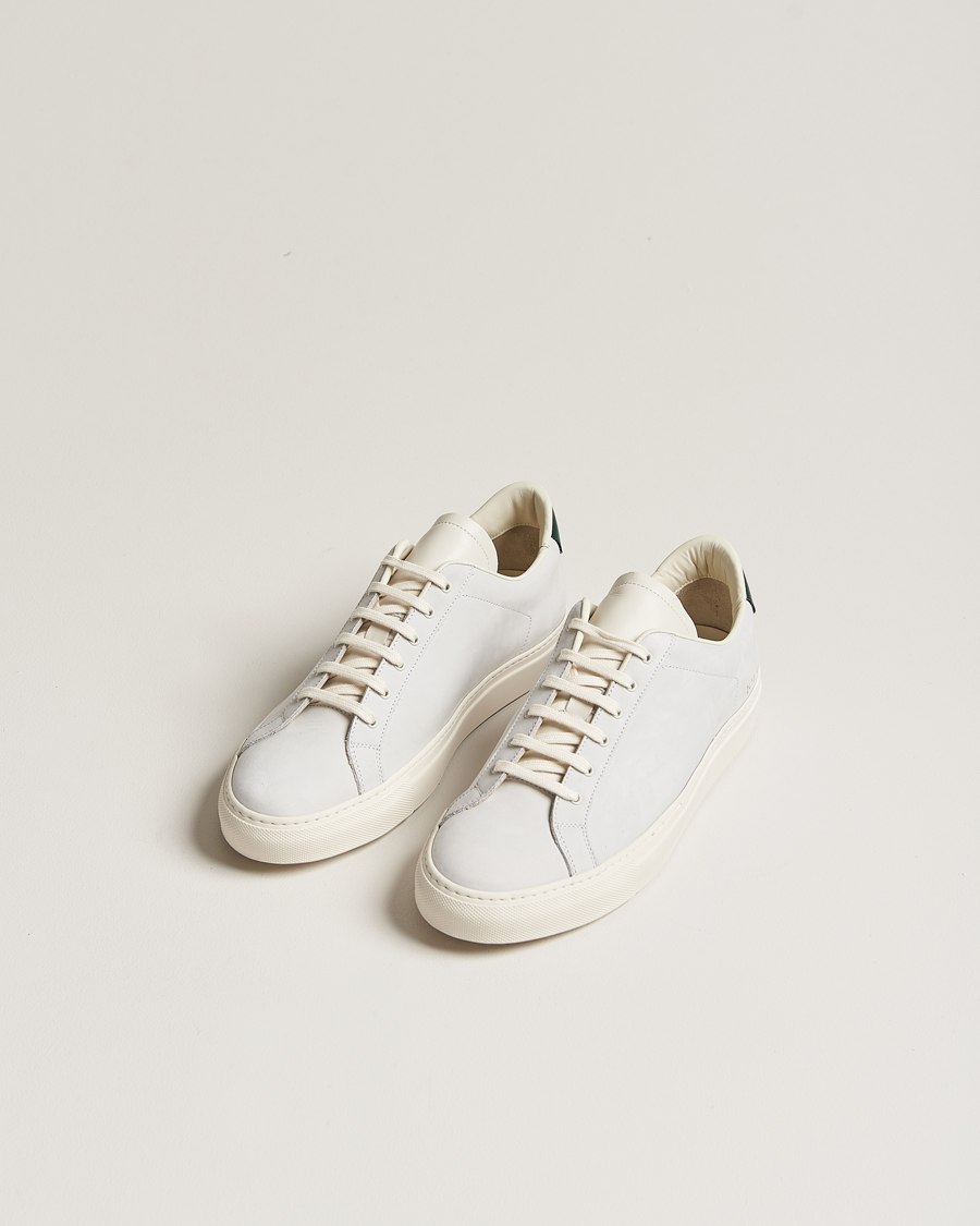Herr | Skor | Common Projects | Retro Pebbled Nappa Leather Sneaker White/Green