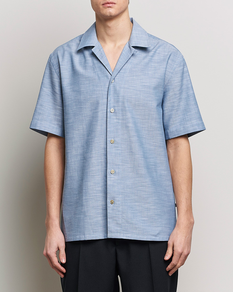 Herr | Kläder | Brioni | Cotton Cuban Shirt Light Blue