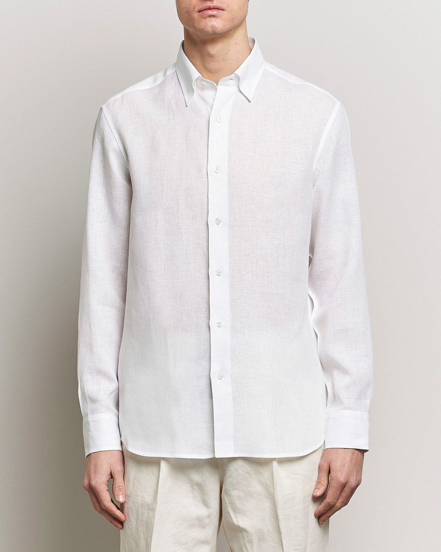 Herr | Kläder | Brioni | Linen Sport Shirt White
