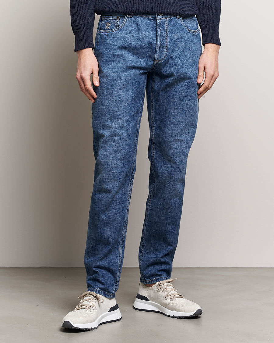 Herr | Kläder | Brunello Cucinelli | Traditional Fit Jeans Dark Blue Wash
