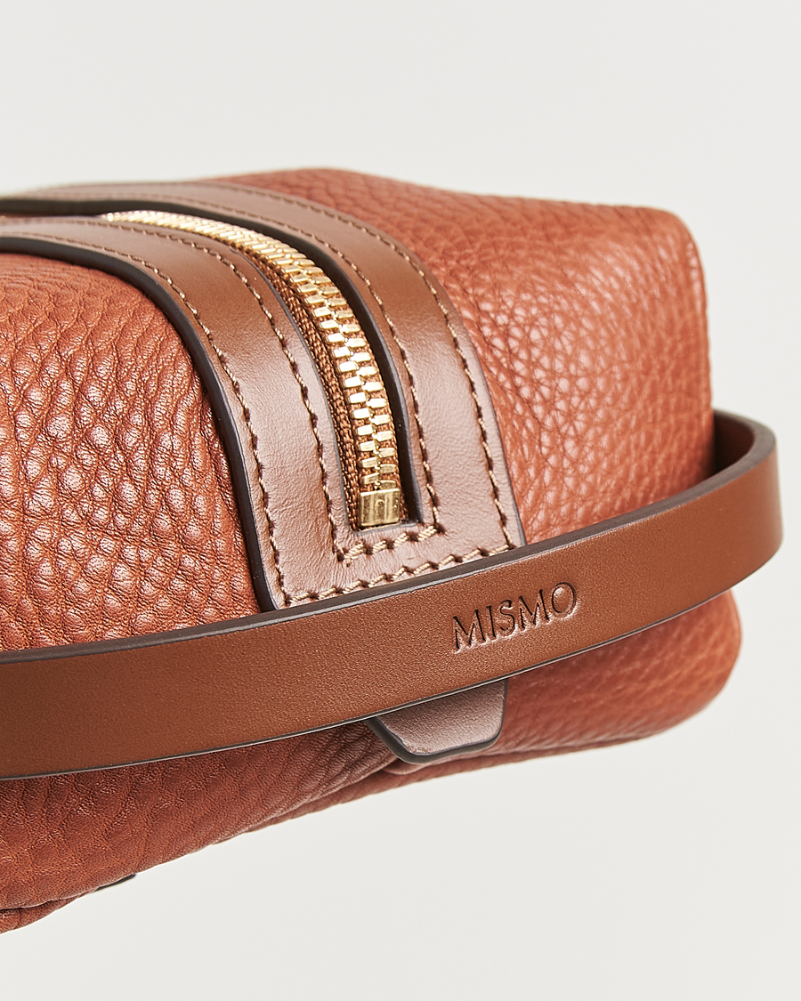 Herr | Väskor | Mismo | Groom Pebbled Leather Washbag Tabac/Cuoio