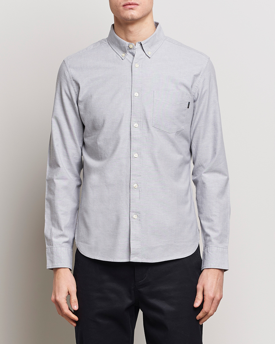 Herr | Kläder | Dockers | Cotton Stretch Oxford Shirt Medium Grey Heather