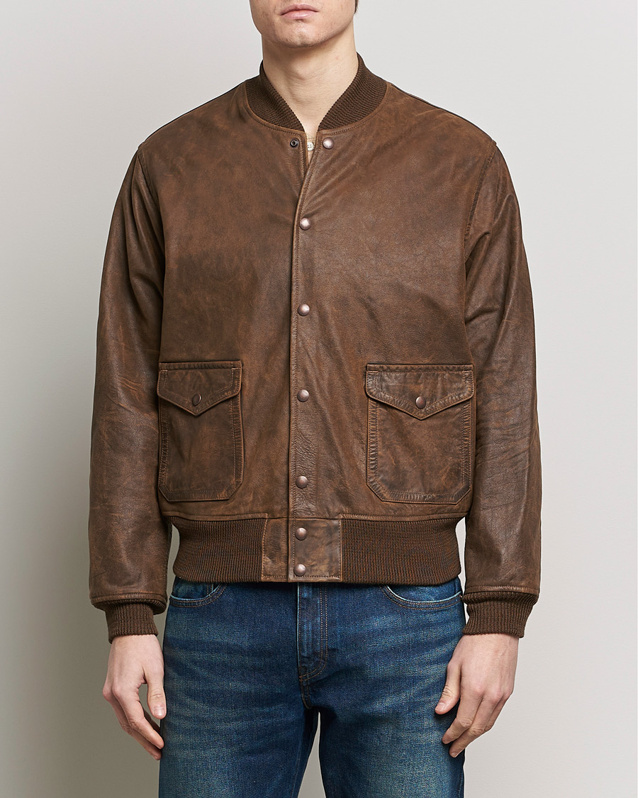 Herr |  | RRL | Wright Leather Jacket Brown