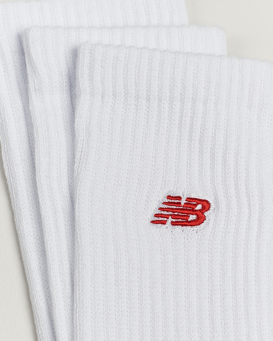 Herr | Strumpor | New Balance | 3-Pack Patch Logo Socks White