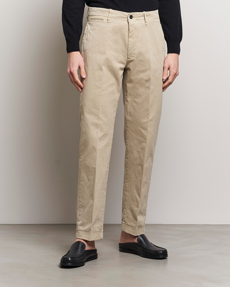Herr | Formal Wear | Incotex | Regular Fit Cotton Stretch Slacks Beige