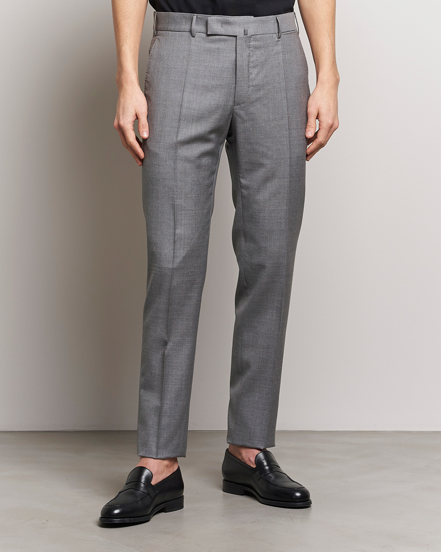Herr | Italian Department | Incotex | Slim Fit Tropical Wool Trousers Light Grey