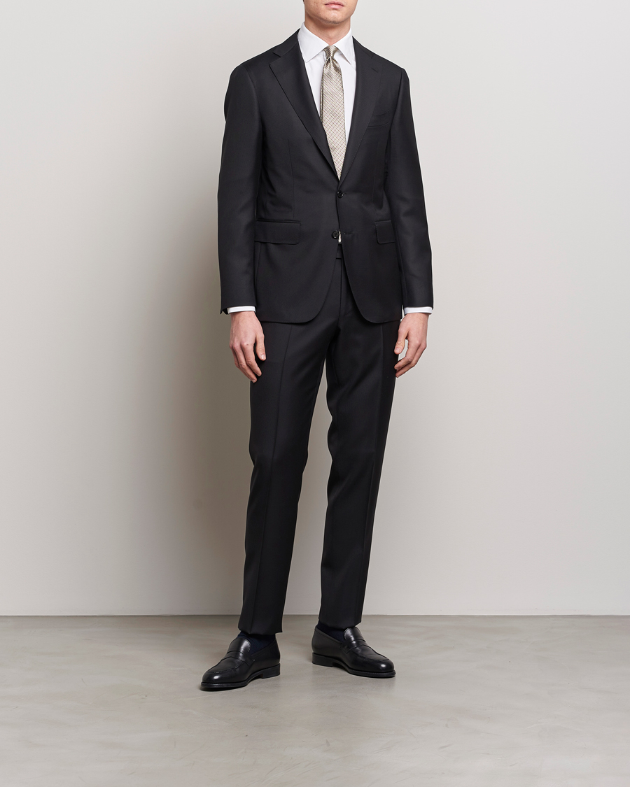 Herr | Canali | Canali | Capri Super 130s Wool Suit Black