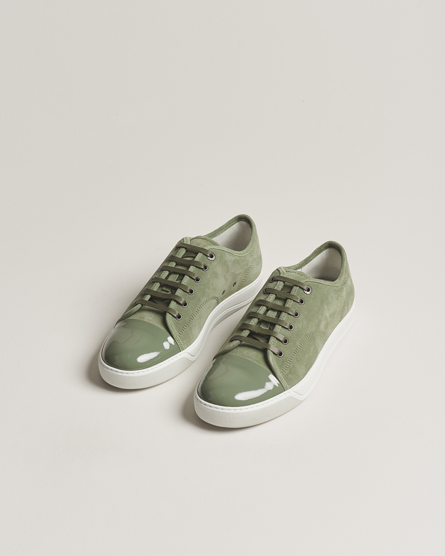 Herr | Mockaskor | Lanvin | Patent Cap Toe Sneaker Green