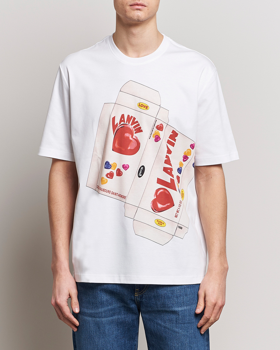 Herr | Kläder | Lanvin | Bonbon Printed T-Shirt Optic White