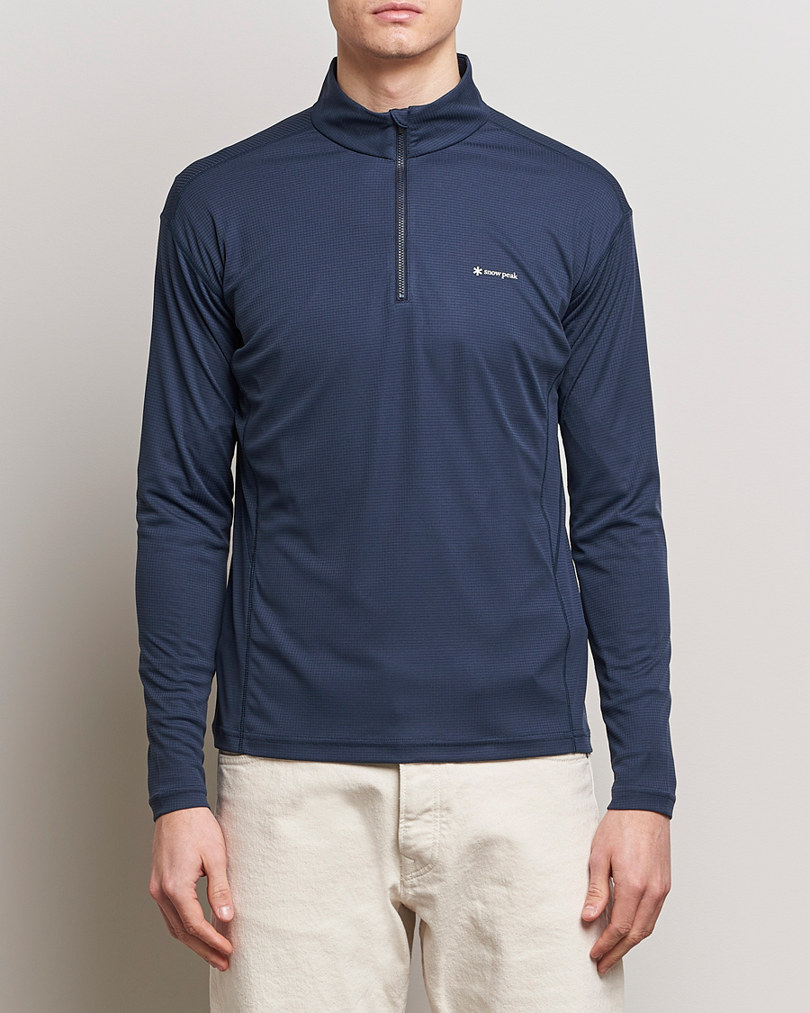 Herr | Snow Peak | Snow Peak | PE Power Dry Half Zip Navy