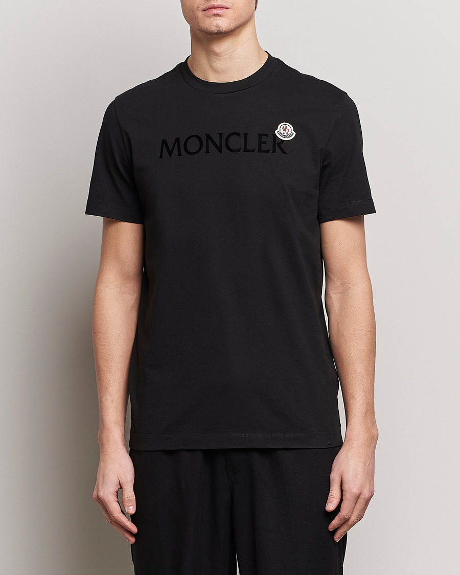 Moncler Lettering Logo T-Shirt Black | Herr - Care of Carl