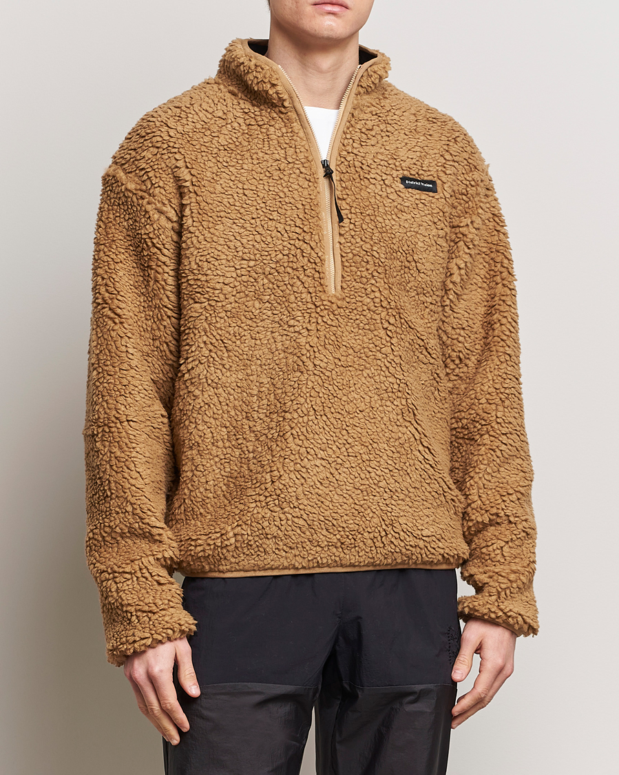 Herr | Fleecetröjor | District Vision | Half Zip Pile Fleece Sand