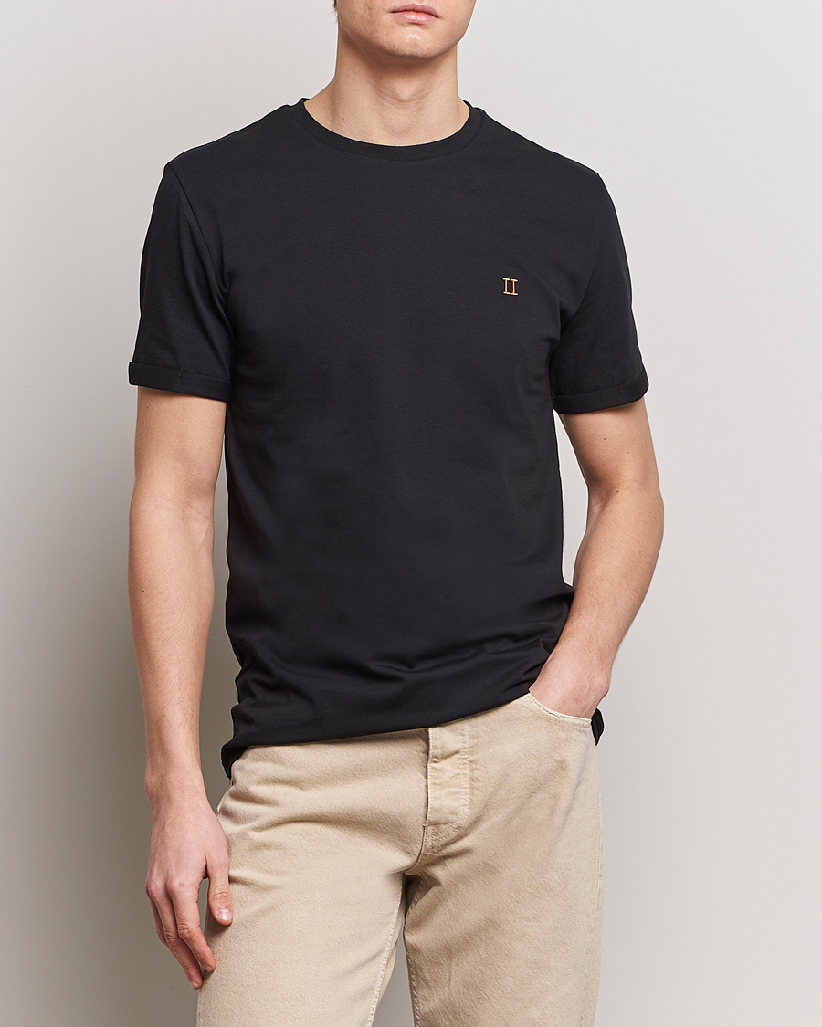 Herr | LES DEUX | LES DEUX | Nørregaard Cotton T-Shirt Black