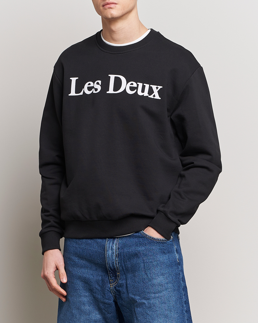 Herr | Tröjor | LES DEUX | Charles Logo Sweatshirt Black