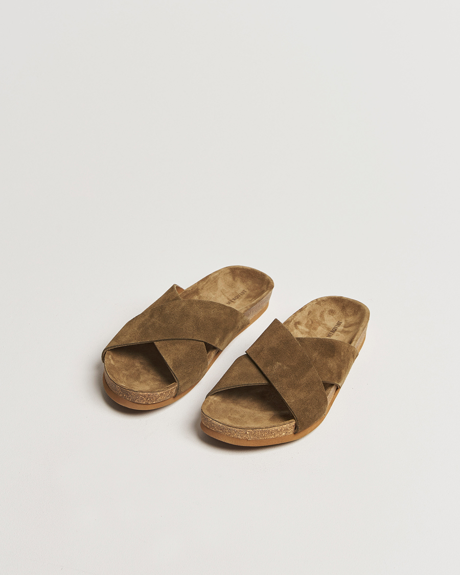 Herr |  | Myrqvist | Solvik Sandals Moss Green Suede