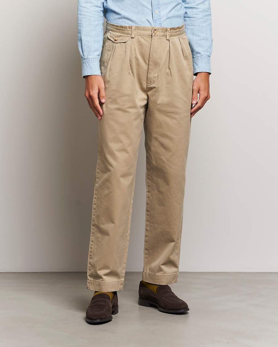 Herr |  | Polo Ralph Lauren | Rustic Twill Pleated Worker Trousers RL Khaki