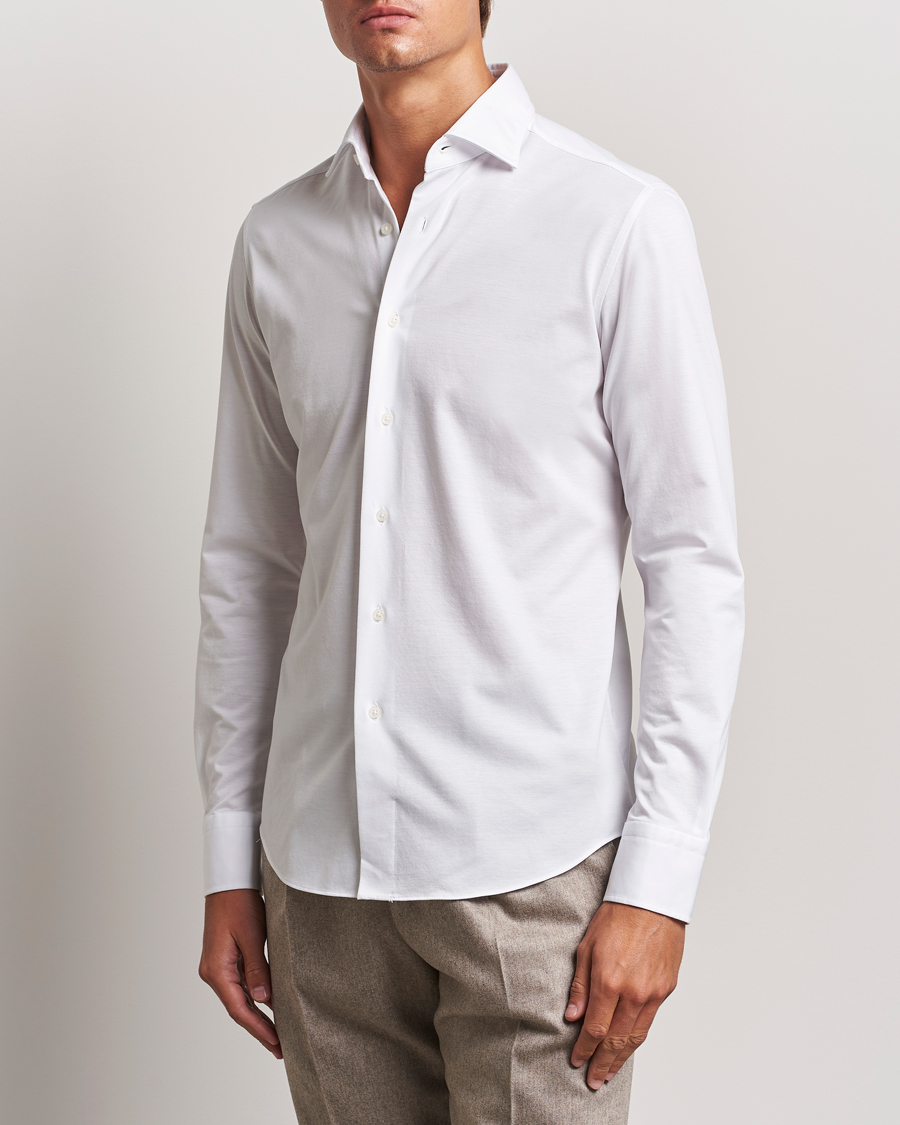 Herr |  | Grigio | Cotton Jersey Shirt White