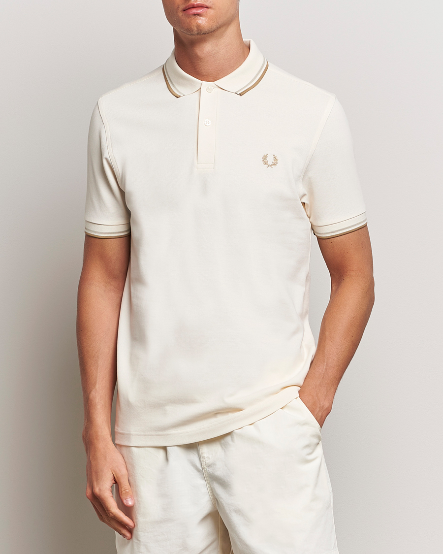 Herr |  | Fred Perry | Twin Tipped Polo Shirt Ecru