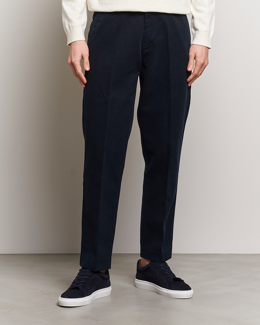 Herr |  | A Day\'s March | Miller Cotton Lyocell Trousers Navy