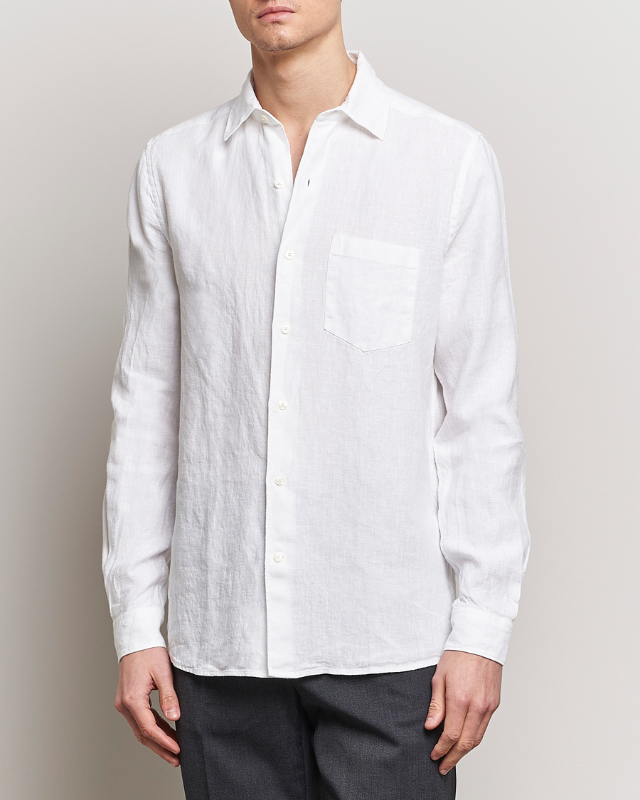 Herr | Casual | A Day\'s March | Abu Linen Shirt White