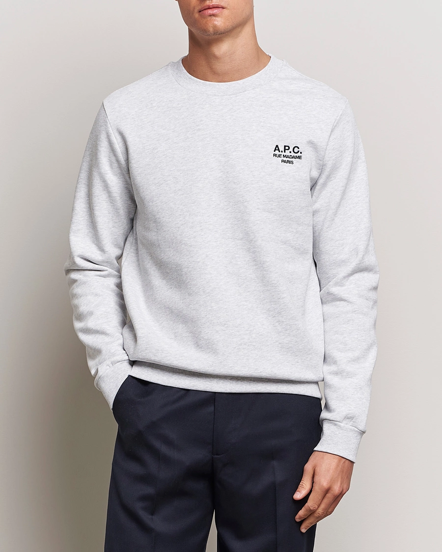 Herr | Grå Sweatshirts | A.P.C. | Rue Madame Sweatshirt Heather Grey