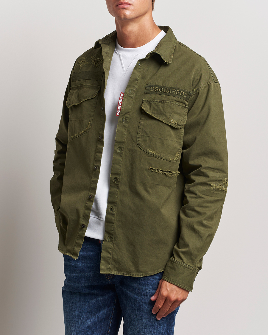 Herr |  | Dsquared2 | Garment Dyed Ranger Shirt Army Green