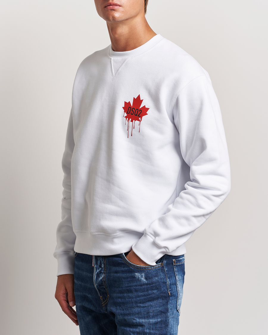 Herr |  | Dsquared2 | Small Leaf Sweatshirt White