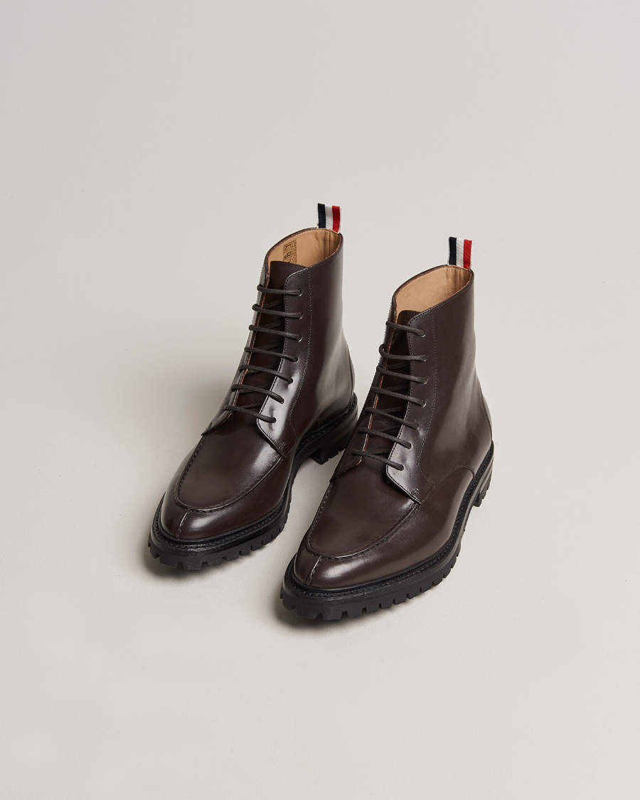 Herr | Snörkängor | Thom Browne | Apron Stitch Commando Boots Brown