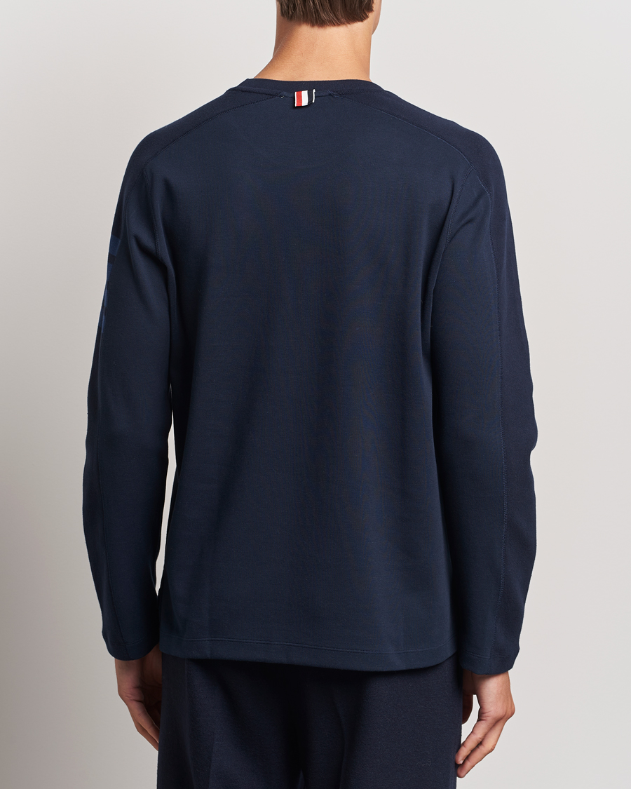 Herr | T-Shirts | Thom Browne | Long Sleeve 4-Bar T-Shirt Navy