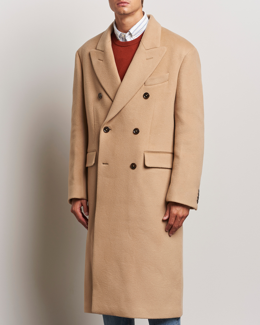 Herr | GANT 240 Mulberry Street | GANT 240 Mulberry Street | Double Breasted Wool Coat Mustard Beige