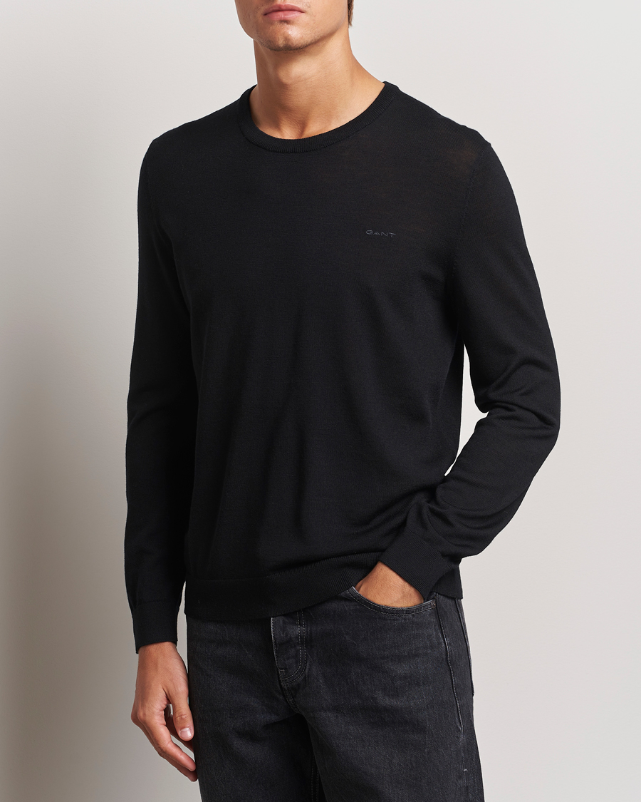 Herr |  | GANT | Extrafine Merino Wool C-Neck Black