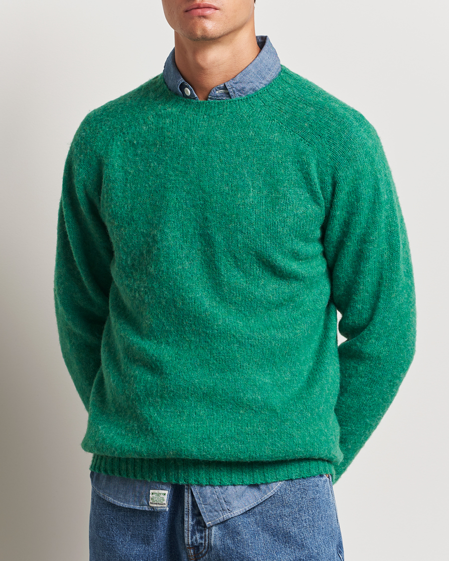 Herr | Tröjor | Harley Of Scotland | Brushed Supersoft Lambswool Crewneck Pixie