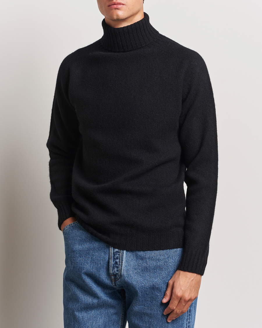 Herr | Kläder | Harley Of Scotland | Supersoft Lambswool Rollneck Black