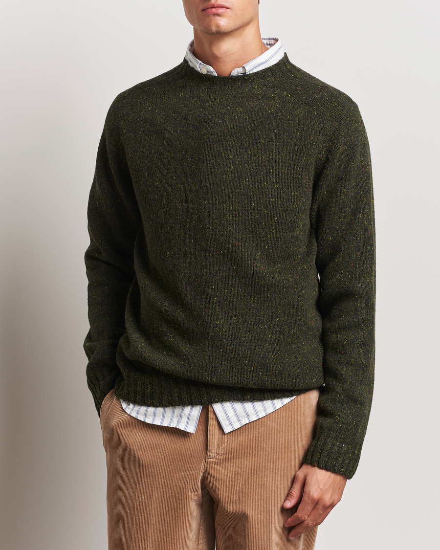 Herr | Harley Of Scotland | Harley Of Scotland | Donegal Wool Crewneck Harris Green