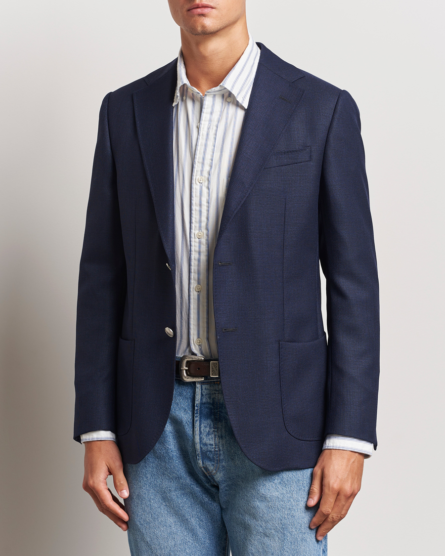 Herr |  | Morris Heritage | Wool Hopsack Club Blazer Navy