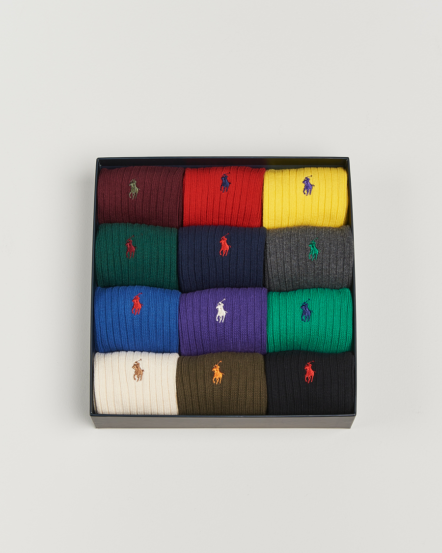 Herr | Underkläder | Polo Ralph Lauren | 12-Pack Gift Box Cotton Ribbed Socks