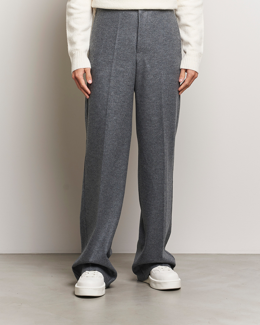 Herr |  | Jil Sander | Wool Flannel Pants Grey Melange