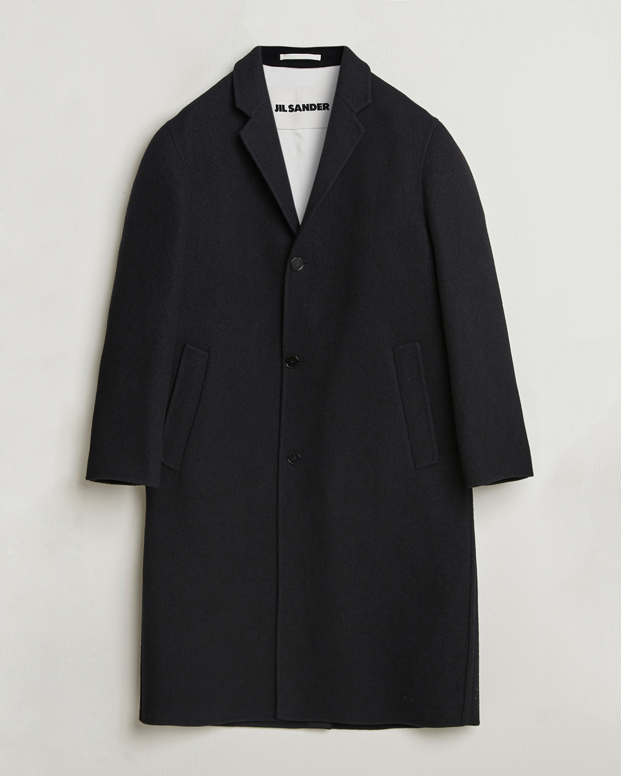Herr | Jackor | Jil Sander | Felted Wool Coat Black