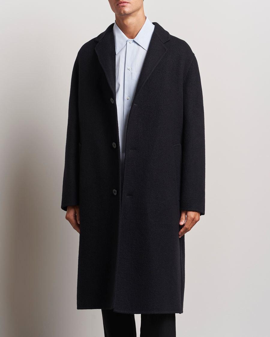 Herr | Rockar | Jil Sander | Felted Wool Coat Black