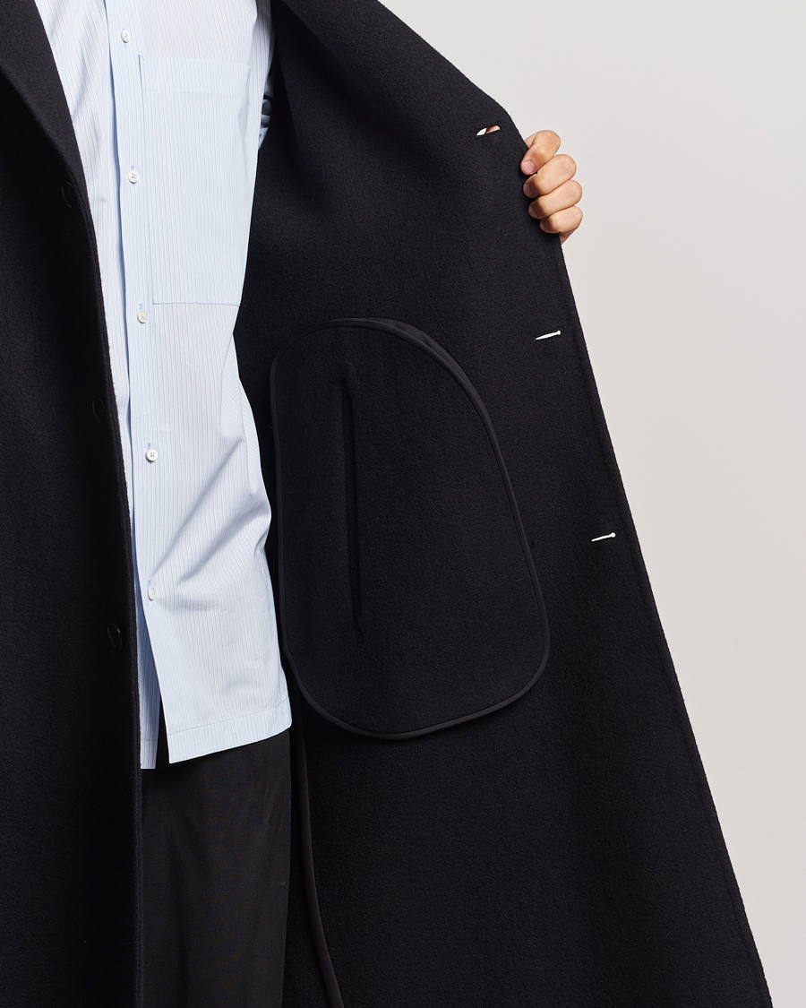 Herr | Jackor | Jil Sander | Felted Wool Coat Black