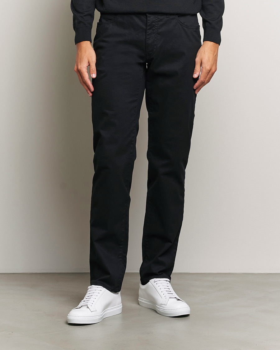 Herr | Brax | Brax | Cadiz Cotton Satin 5-Pocket Pants Perma Black