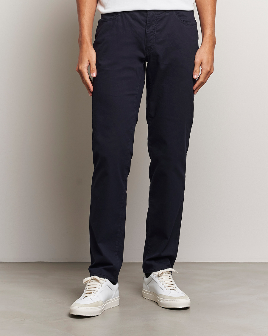 Herr | Business & Beyond - Formal | Brax | Cadiz Cotton Satin 5-Pocket Pants Perma Blue