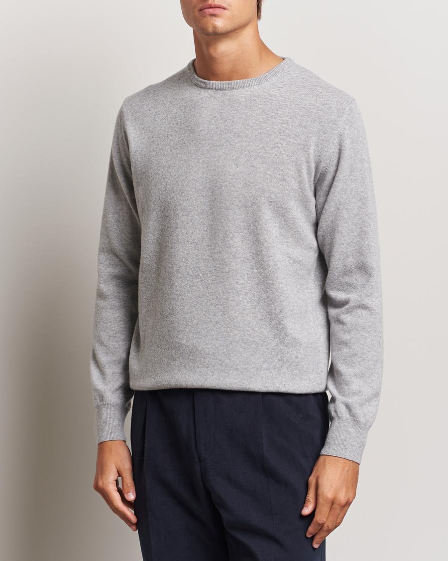 Herr | Kläder | Morgano | Wool/Cashmere Crewneck Mid Grey