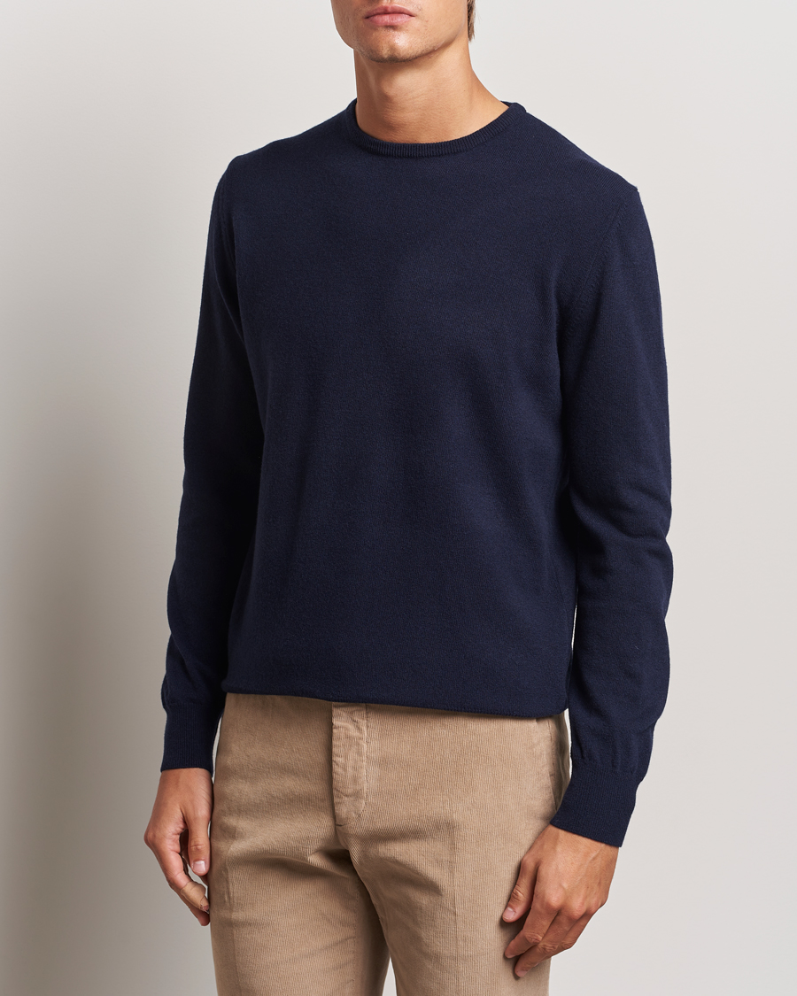 Herr |  | Morgano | Wool/Cashmere Crewneck Navy