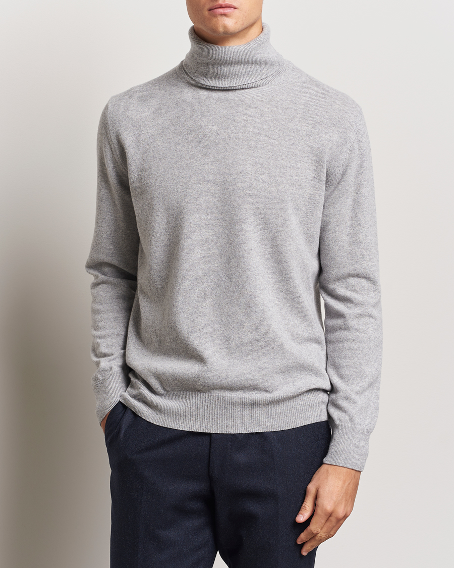 Herr |  | Morgano | Wool/Cashmere Rollneck Mid Grey