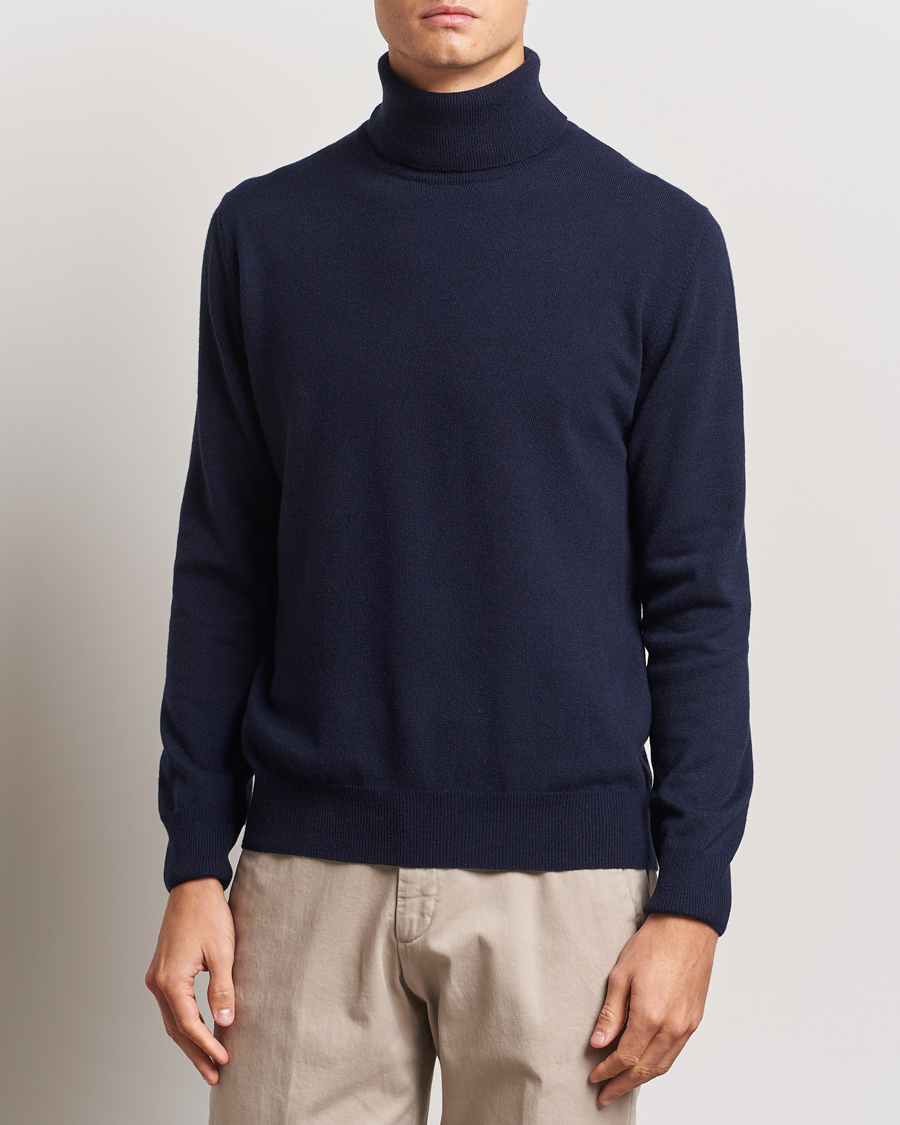 Herr |  | Morgano | Wool/Cashmere Rollneck Navy