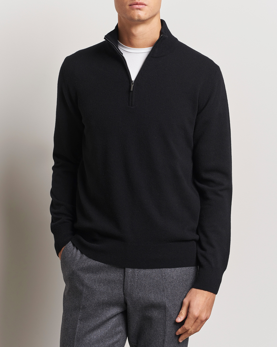 Herr |  | Morgano | Wool/Cashmere Half-Zip Black