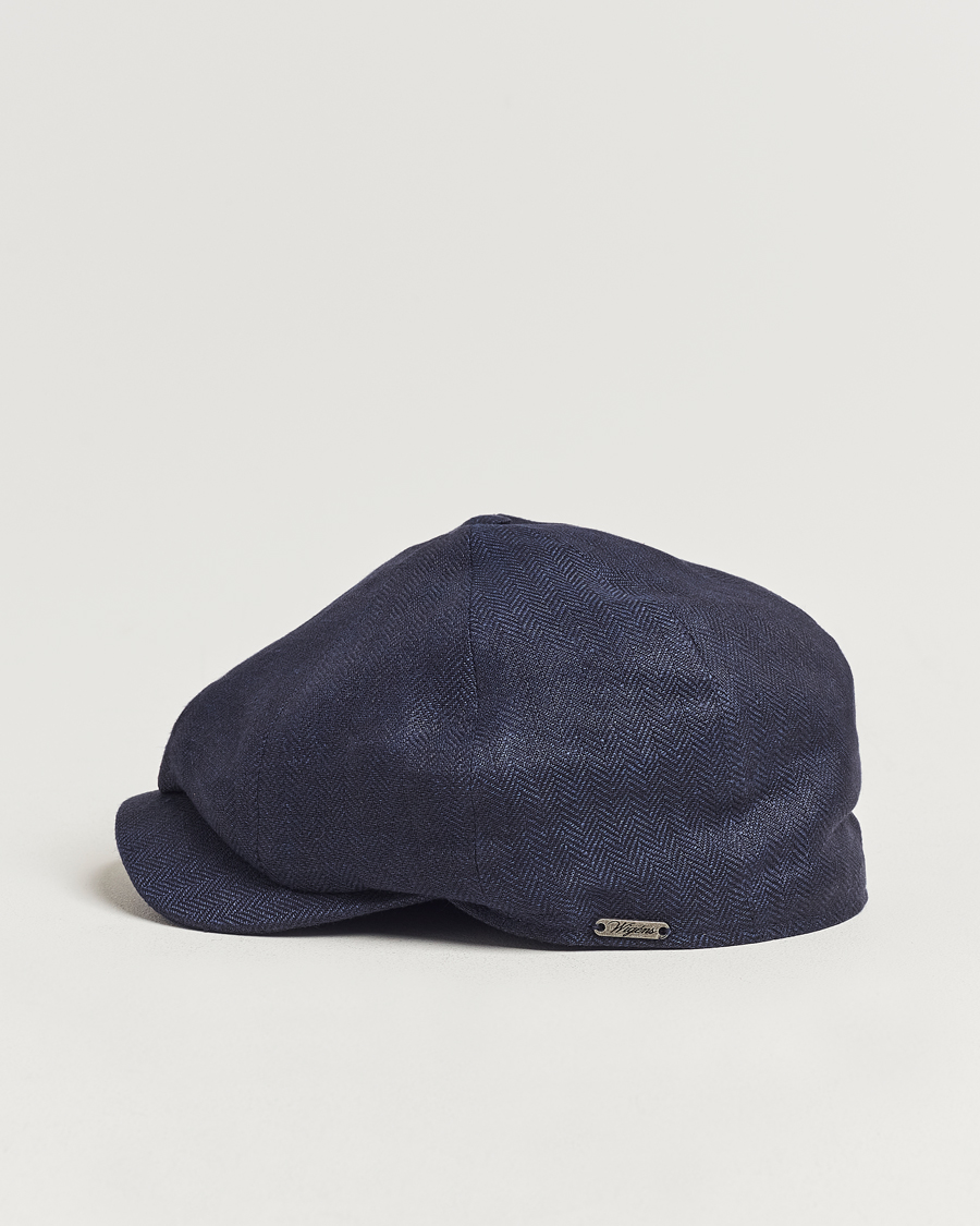 Herr |  | Wigéns | Newsboy Classic Linen Cap Navy