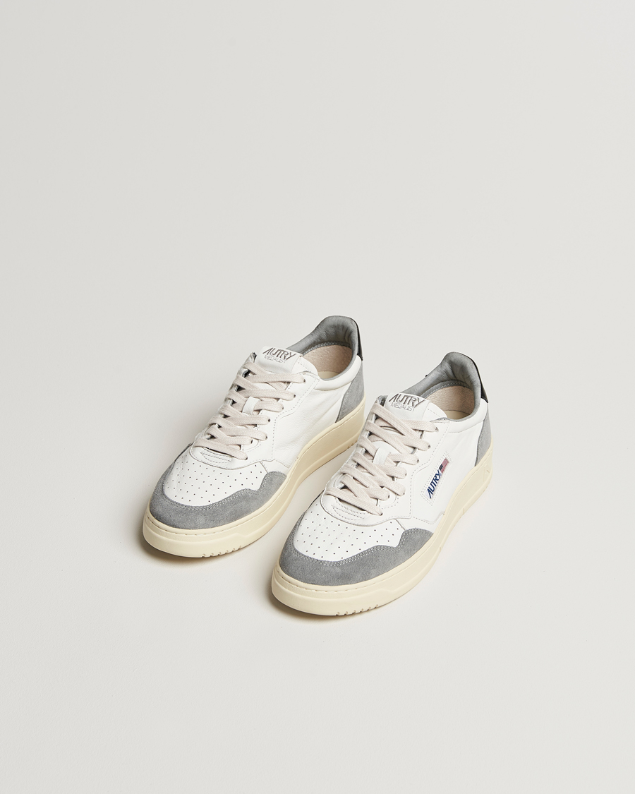 Herr | Autry | Autry | Medalist Low Goat Leather/Suede Sneaker Grey/Black