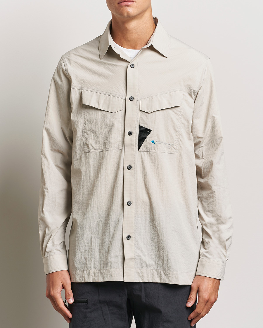 Herr | Active | Klättermusen | Syn Lightweight Ripstop Shirt Silver Creme